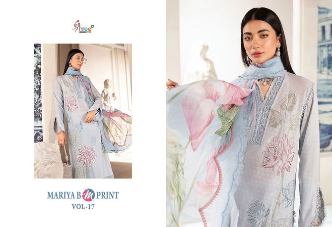 Mariya B Mprint Vol 17 By Shree Embroidery Cotton Pakistani Suits Wholesale Online
